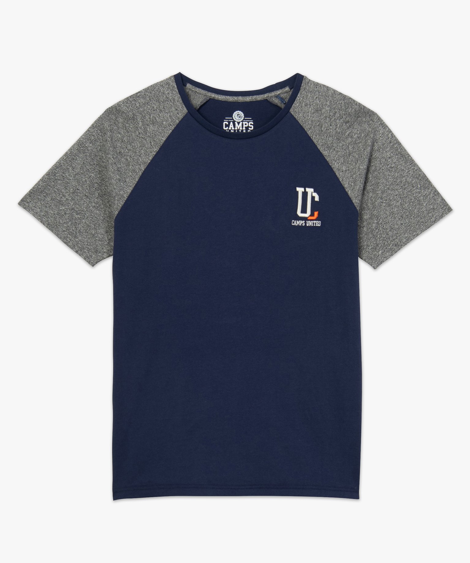 Tee-shirt homme à manches courtes contrastantes – Camps U... bleu | GEMO