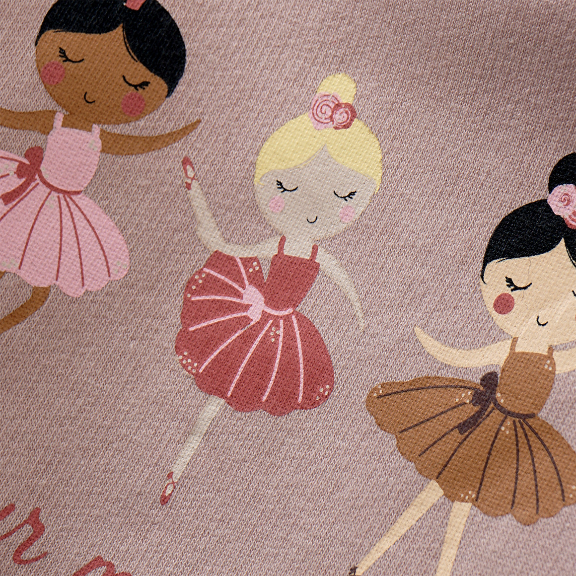 Mädchen Sweatshirt mit Ballerina-Print