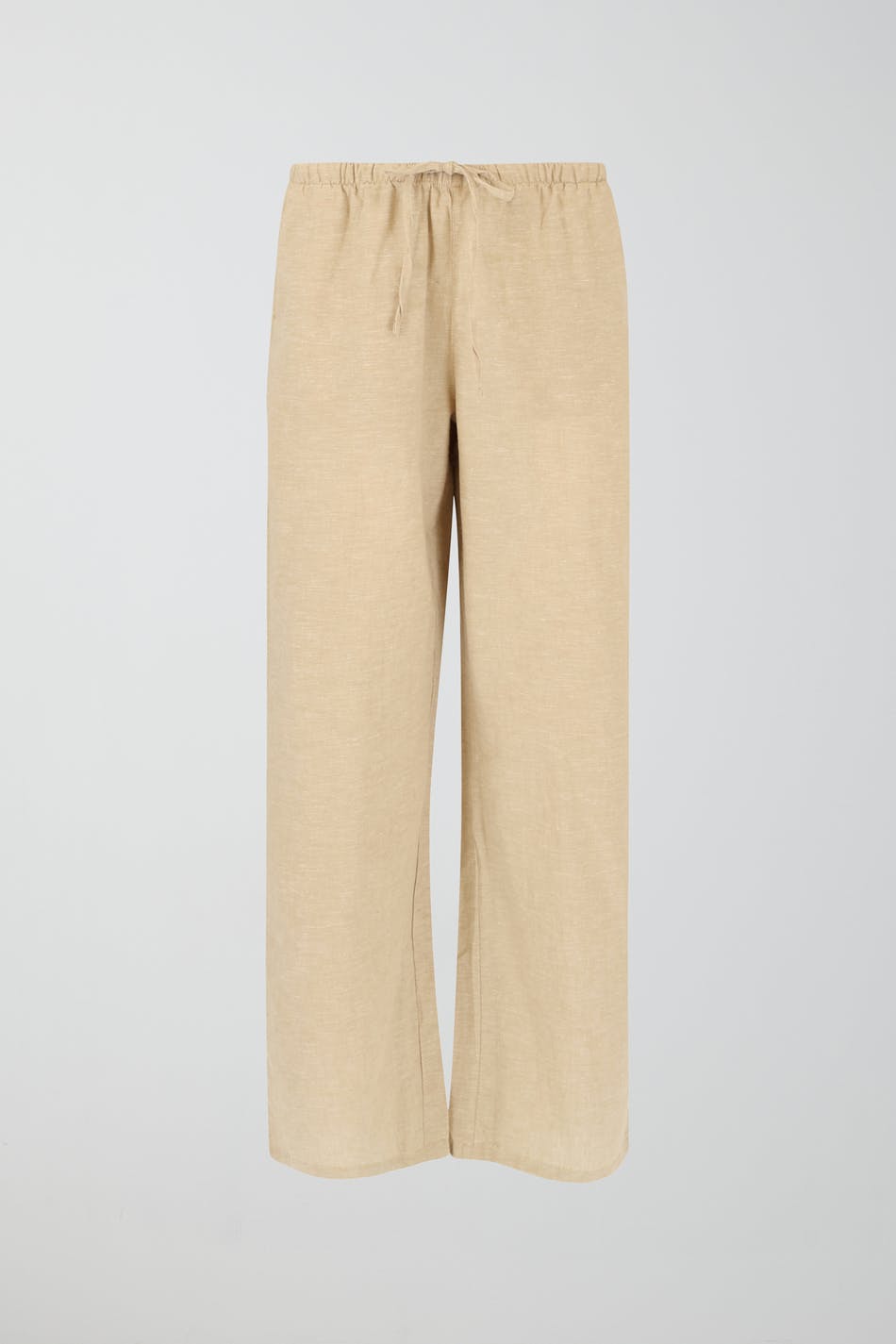 Petite linen blend trousers