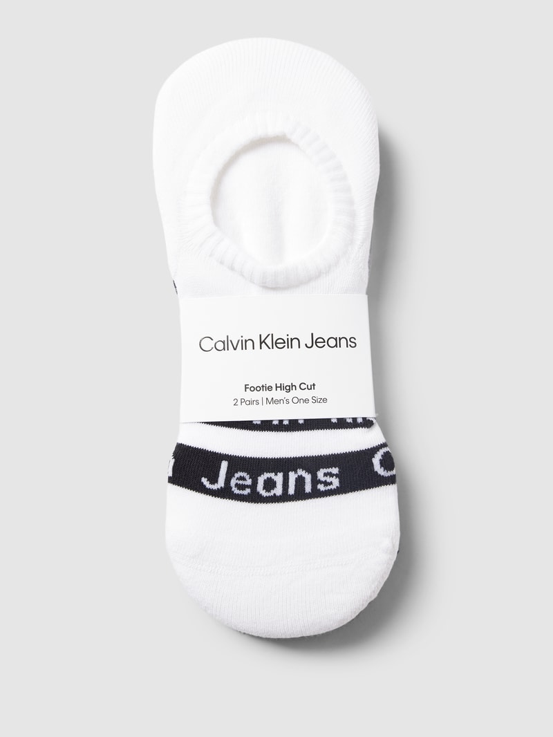 Sneakersocken mit Logo-Stitching Modell 'FOOTIE' in weiss