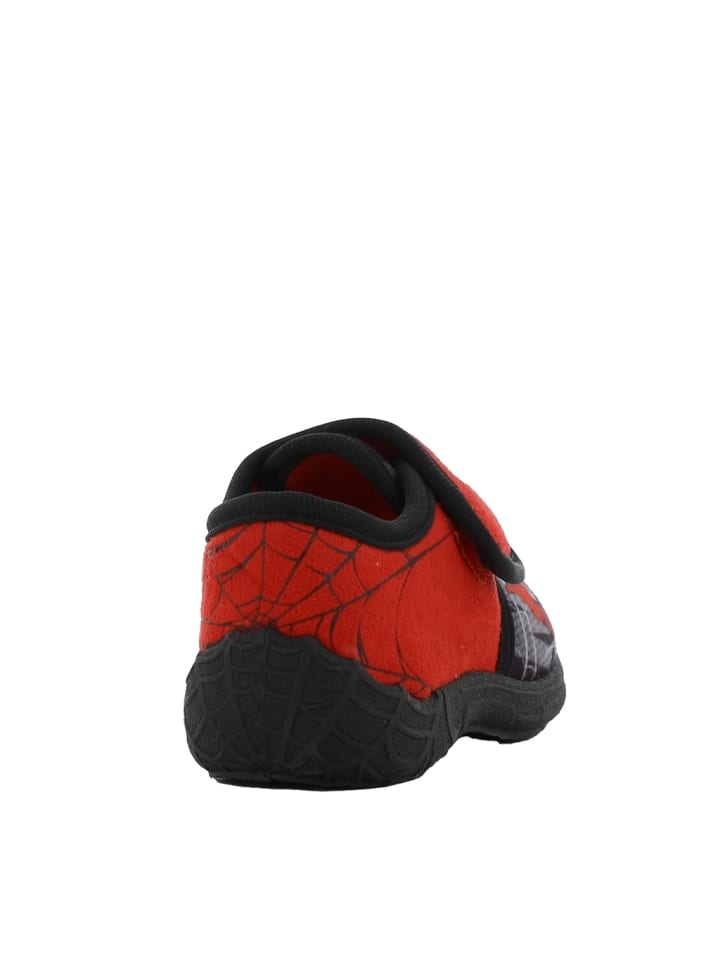 Spiderman Hausschuhe mit Marvel Spiderman Motiv, in Rot, mit Klettverschluss günstig kaufen
