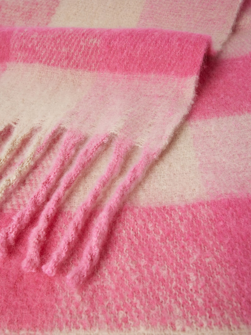 Schal mit Karomuster in pink