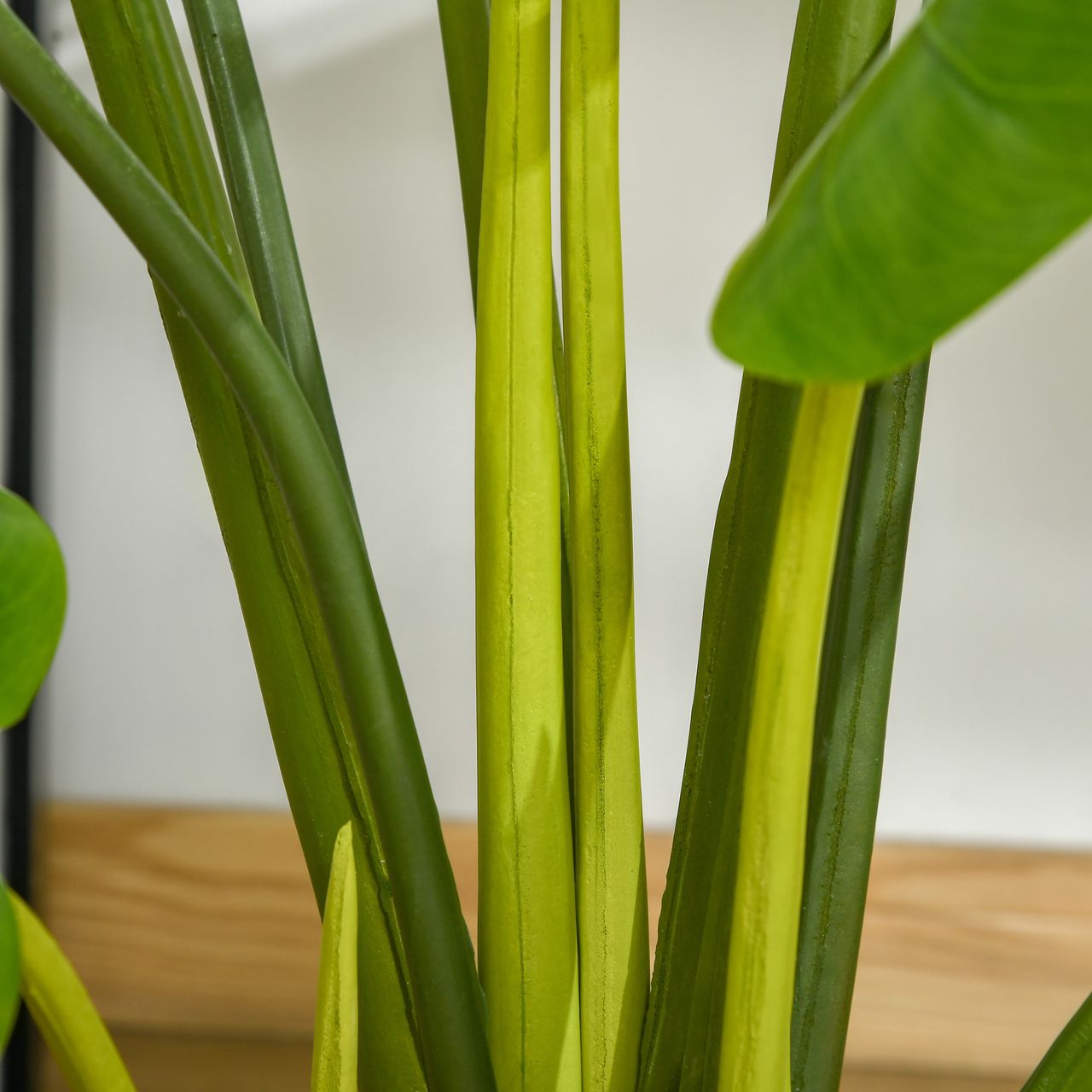 HOMCOM künstliche Pflanzen 110 cm künstlicher Monstera Kunstpflanze Zimmerpflanze Dekopflanze Büropflanze Kunststofftopf für drinnen und draußen