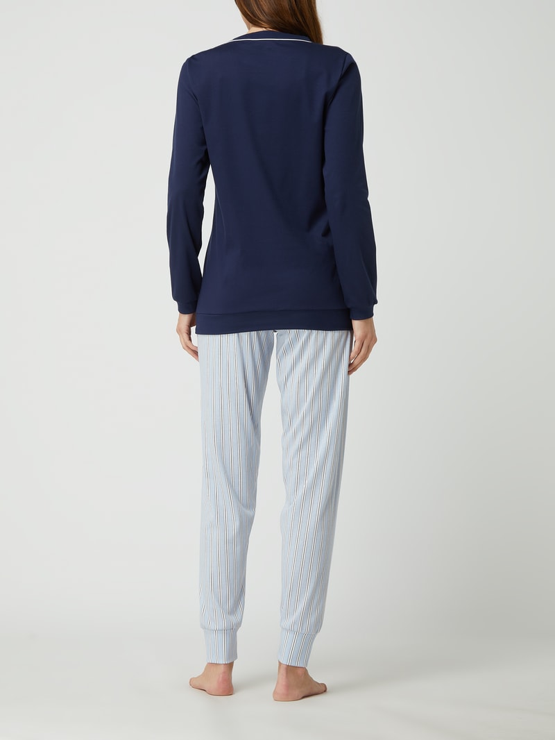 Modern Fit Pyjama aus Baumwolle in blau