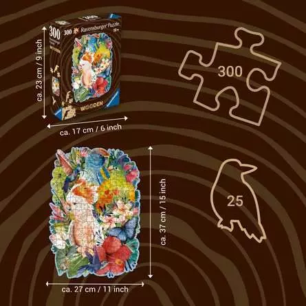 Puzzle 300 Teile - Exotische Vögel