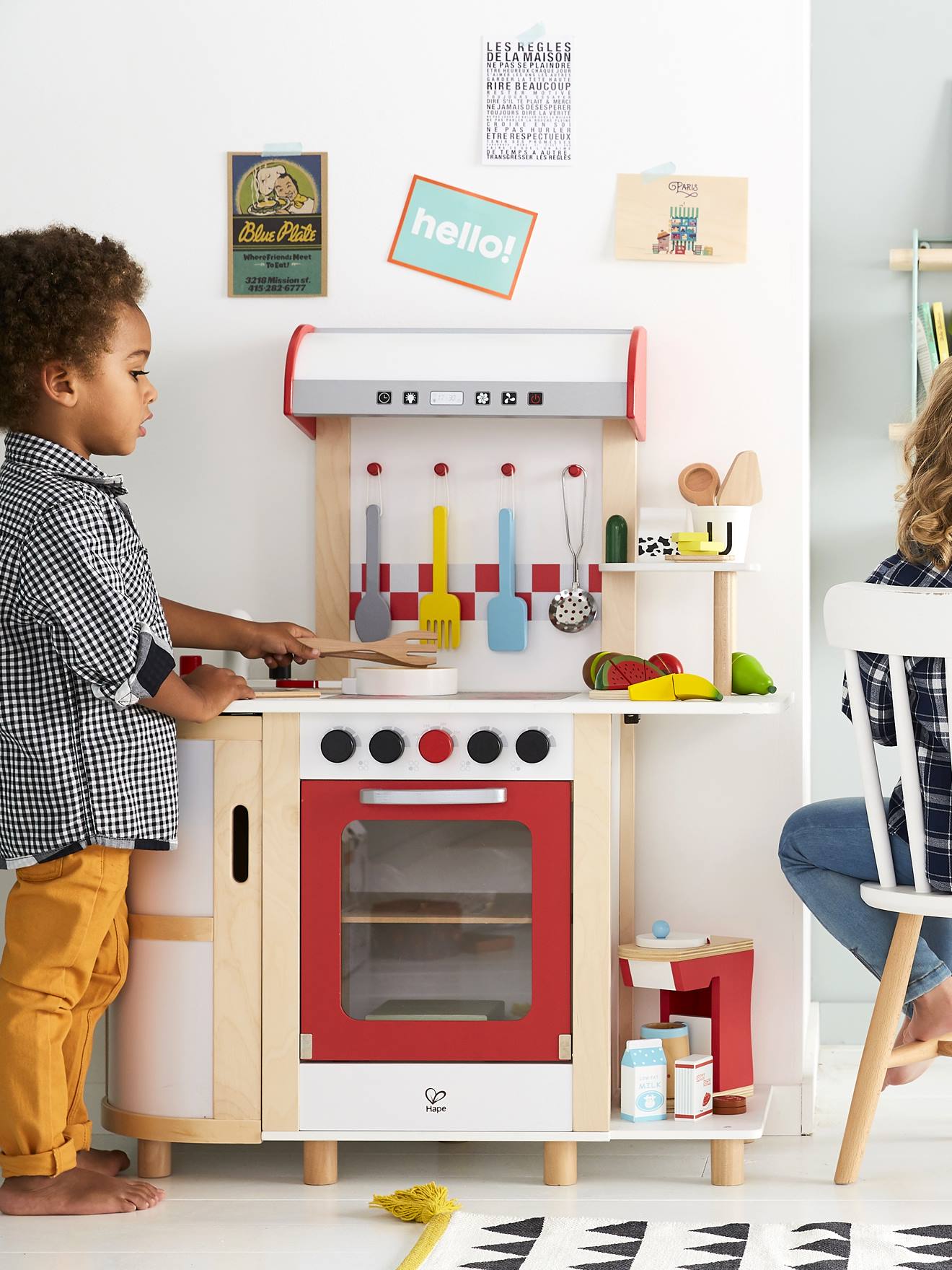 Grande cuisinette en bois HAPE multicolore