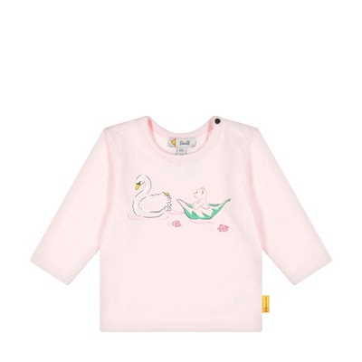 T-Shirt langarm, rosa für Mädchen