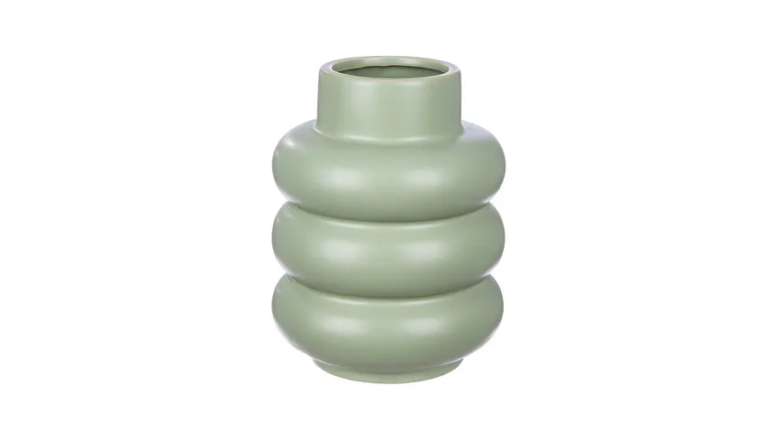 GILDE Vase Rim Keramik H=20cm Grün