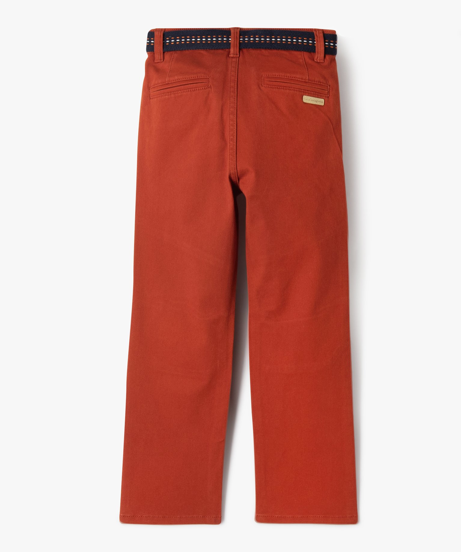 Pantalon en toile avec ceinture Garçon - LuluCastagnette orange | GEMO