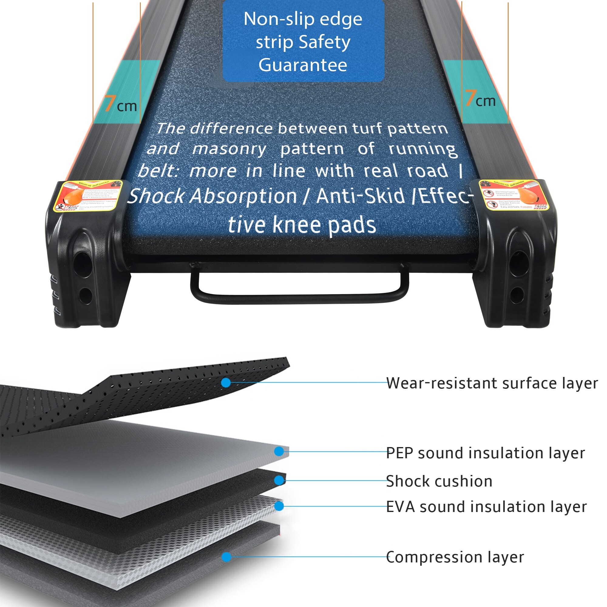 Folding Electric 3.5HP Treadmill With Incline Medium Running Machine Motorised LCD Gym 330lbs