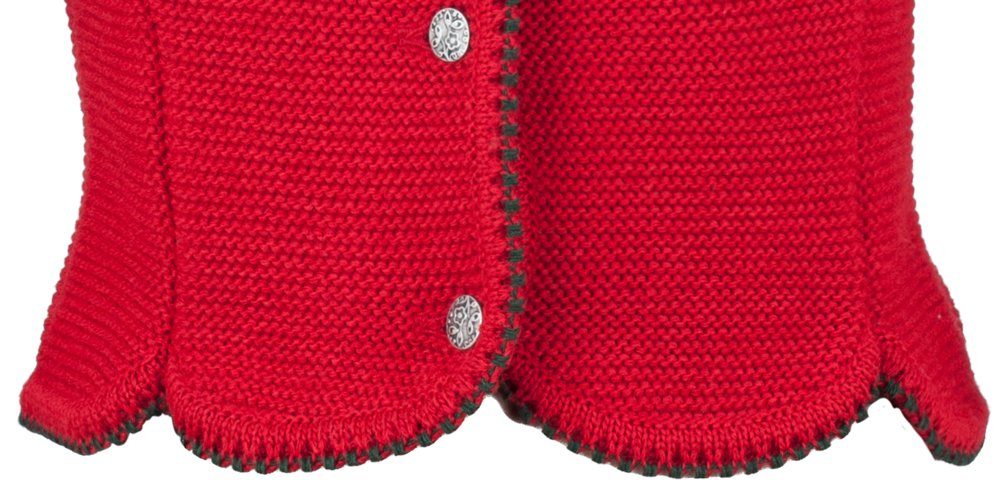 Isar-Trachten Strickjacke Kinder Trachtenjacke 'Amy' 47068, Rot