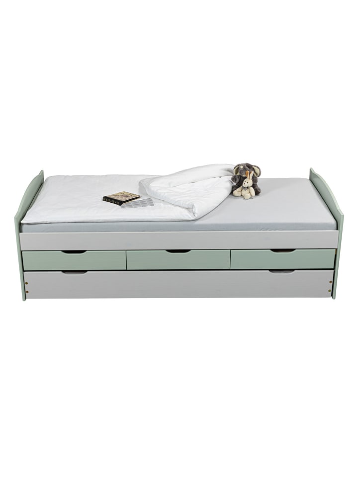 ebuy24 Bett Prati Hellgrau 205 x 98 cm günstig kaufen onesize