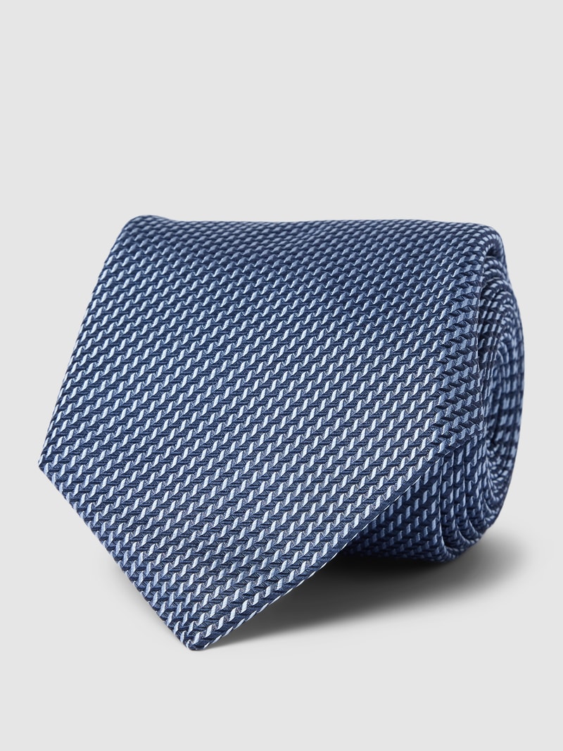Krawatte aus Seide mit feinem Muster Modell 'Tie' in bleu