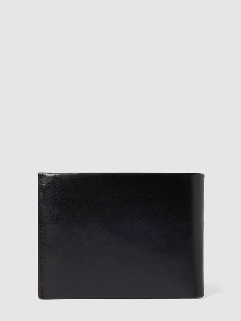 Portemonnaie mit Label-Schriftzug in schwarz