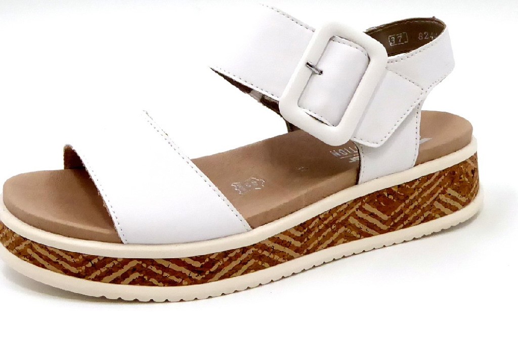 RIEKER Klassische Sandalen weiss FSK Damen Sandalen