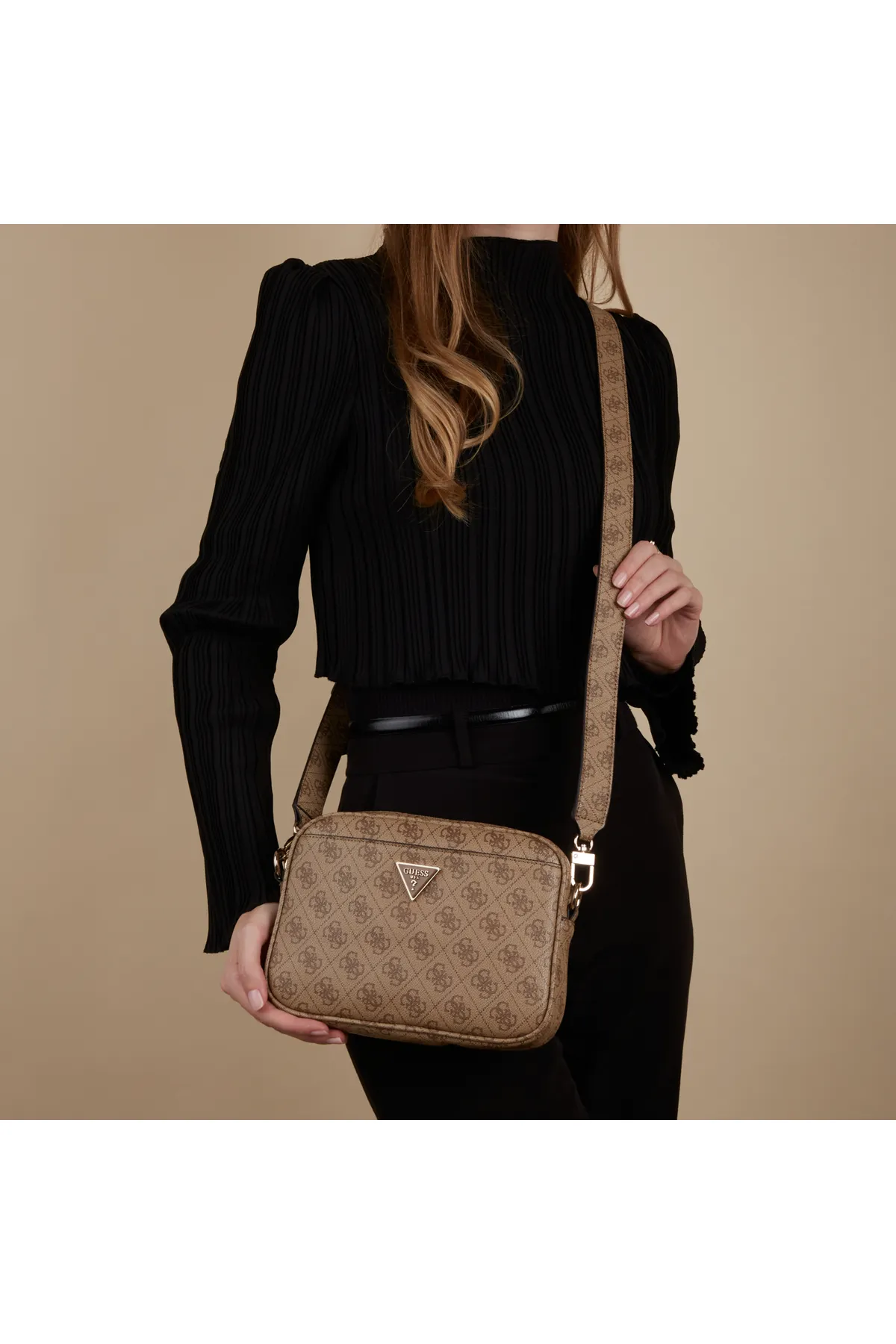 Guess  Meridian Damen Umhängetasche Braun Hwsg87-78140-ltl