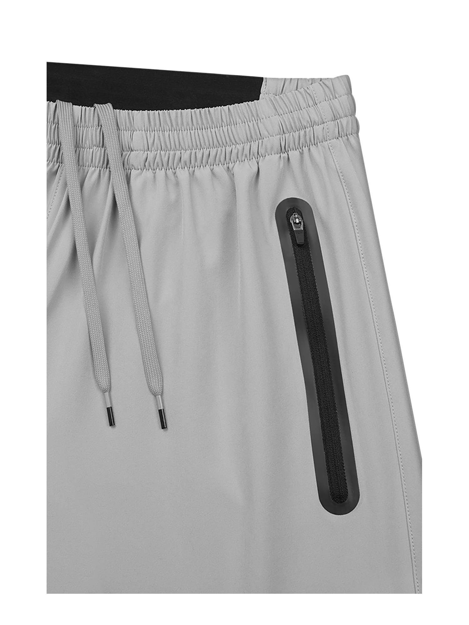 TCA Trainingsshorts TCA Herren Elite Tech Laufhose - Hellgrau/Schwarz, XXL