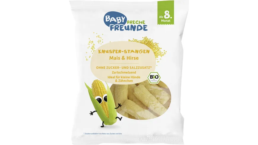 Freche Freunde Bio Knusper-Stangen Mais & Hirse 30 g