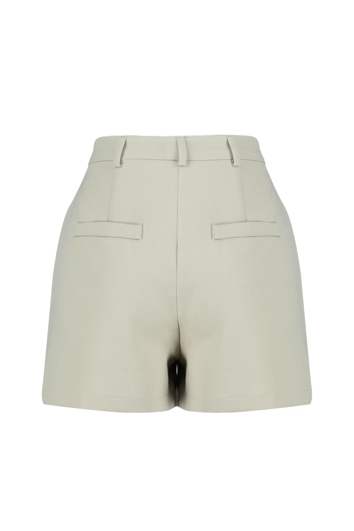 Trendyol Collection  Beige Shorts aus gewebtem Rippenmuster TWOSS23SR00079