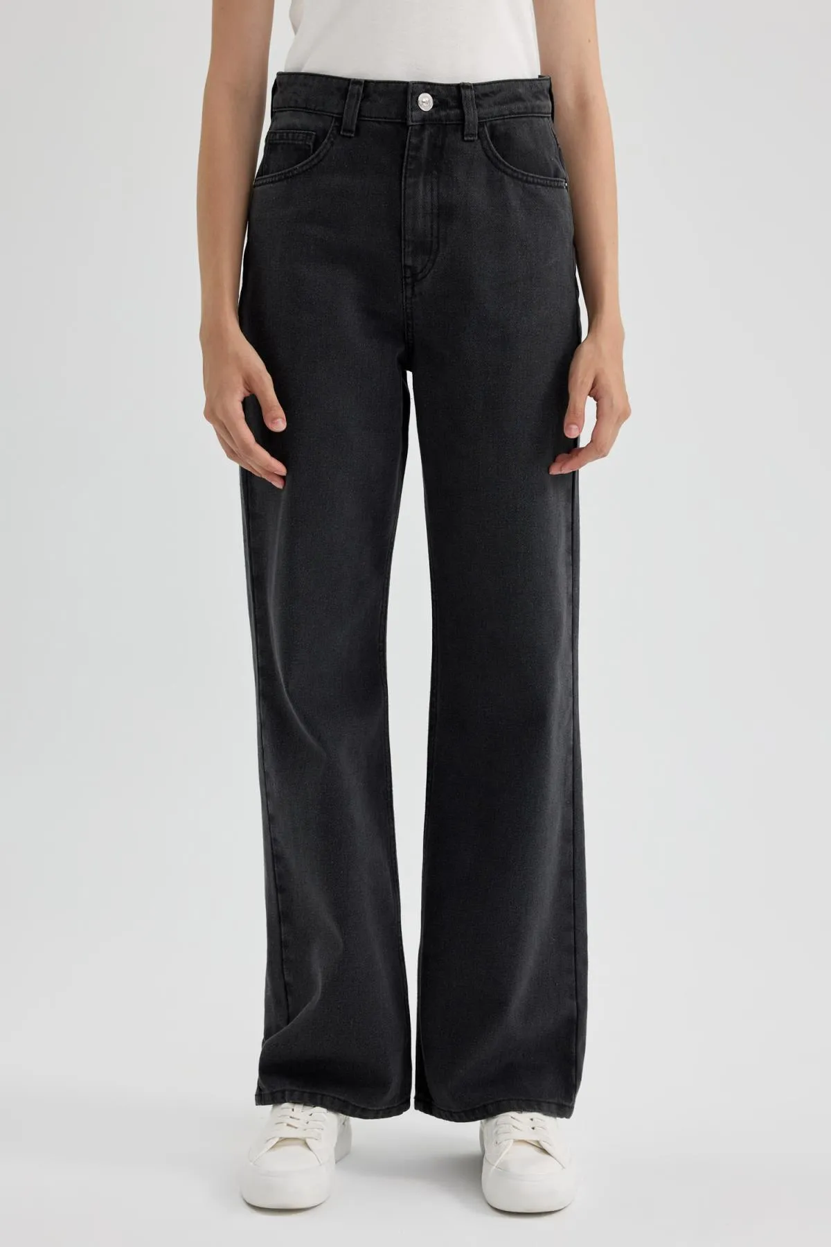DeFacto  90er Jahre Weites Bein Hohe Taille Weites Bein Lange Jeanshose A8193ax23wn
