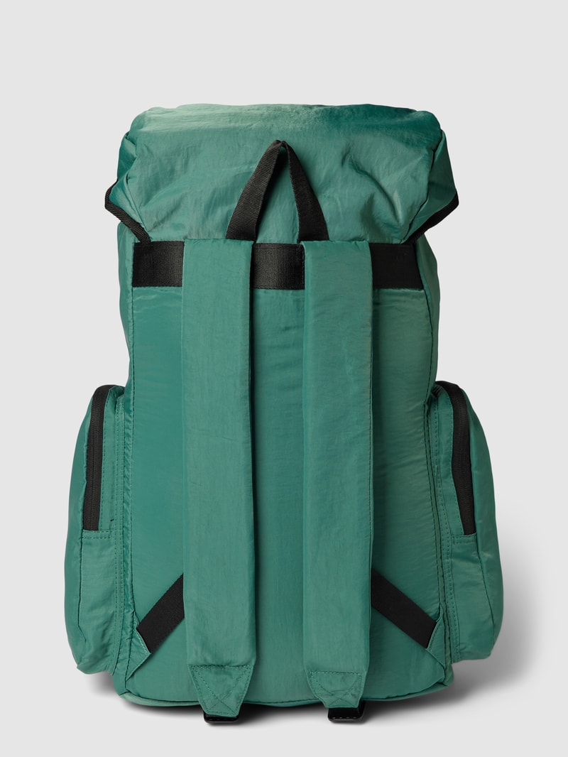 Rucksack mit Label-Patch in dunkelgrün