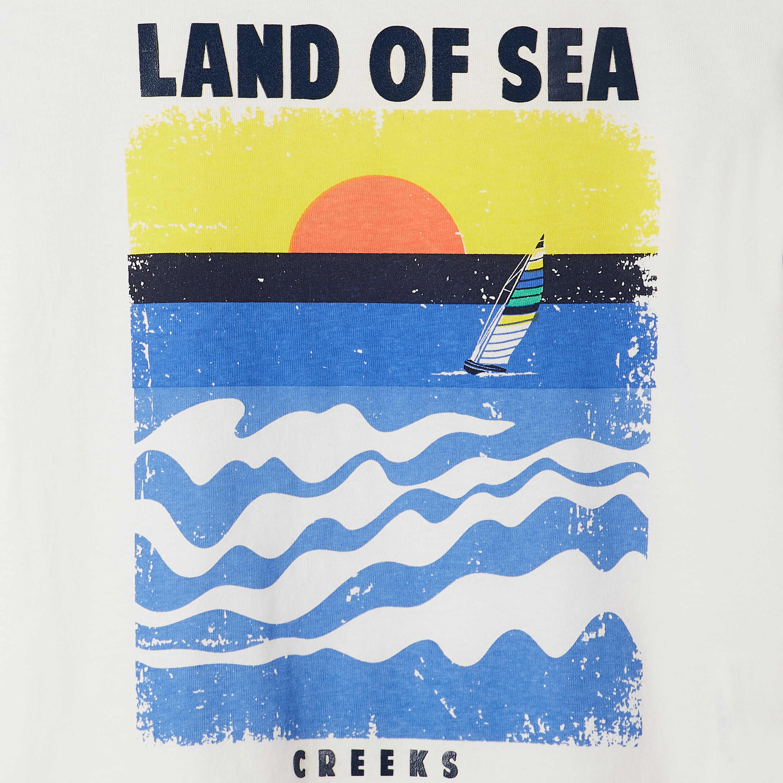 T-shirt manches courtes Creeks ecru garçon | La Halle