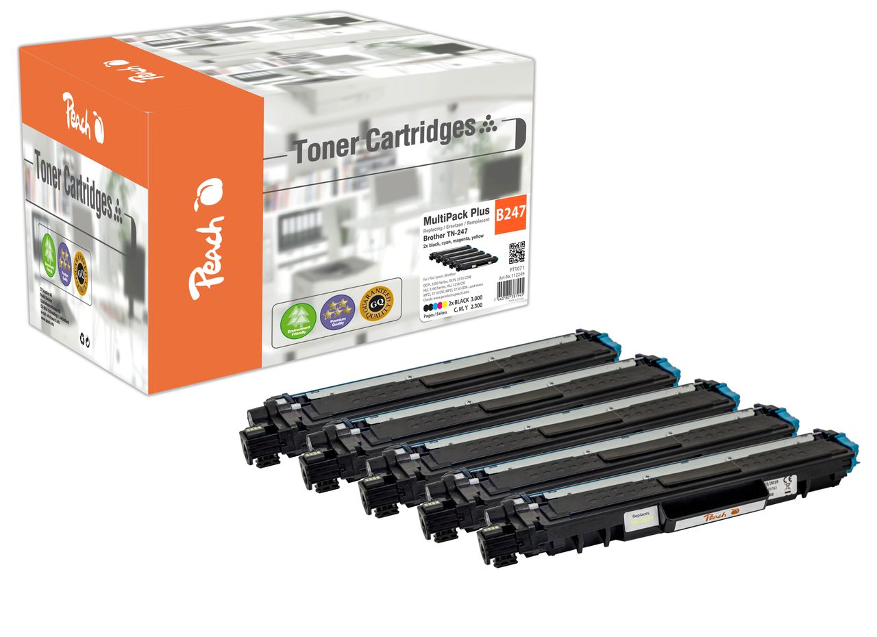 Peach Spar Pack Plus Tonermodule ersetzt Brother TN-247