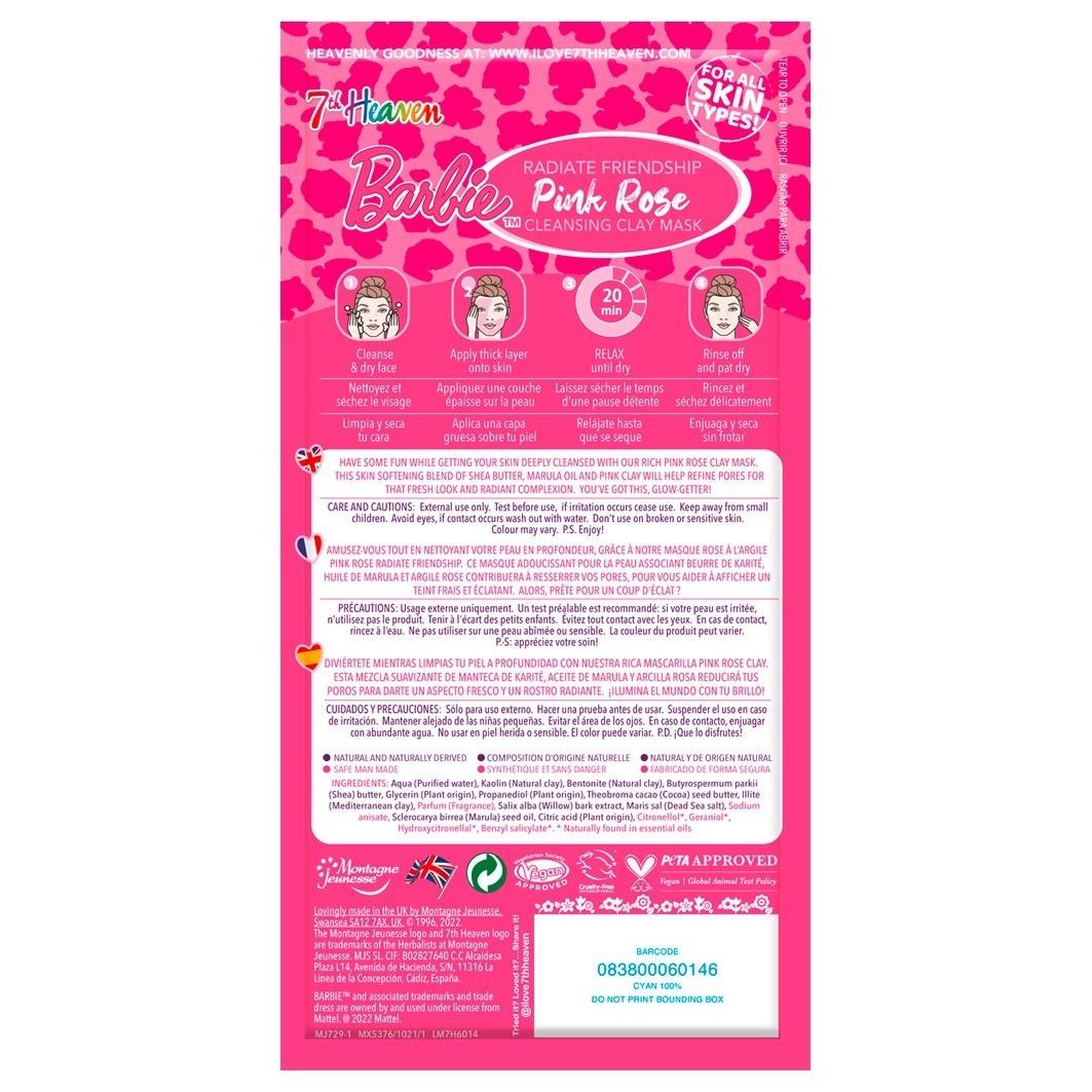 Barbie Pink Rose Cleansing Clay Mask