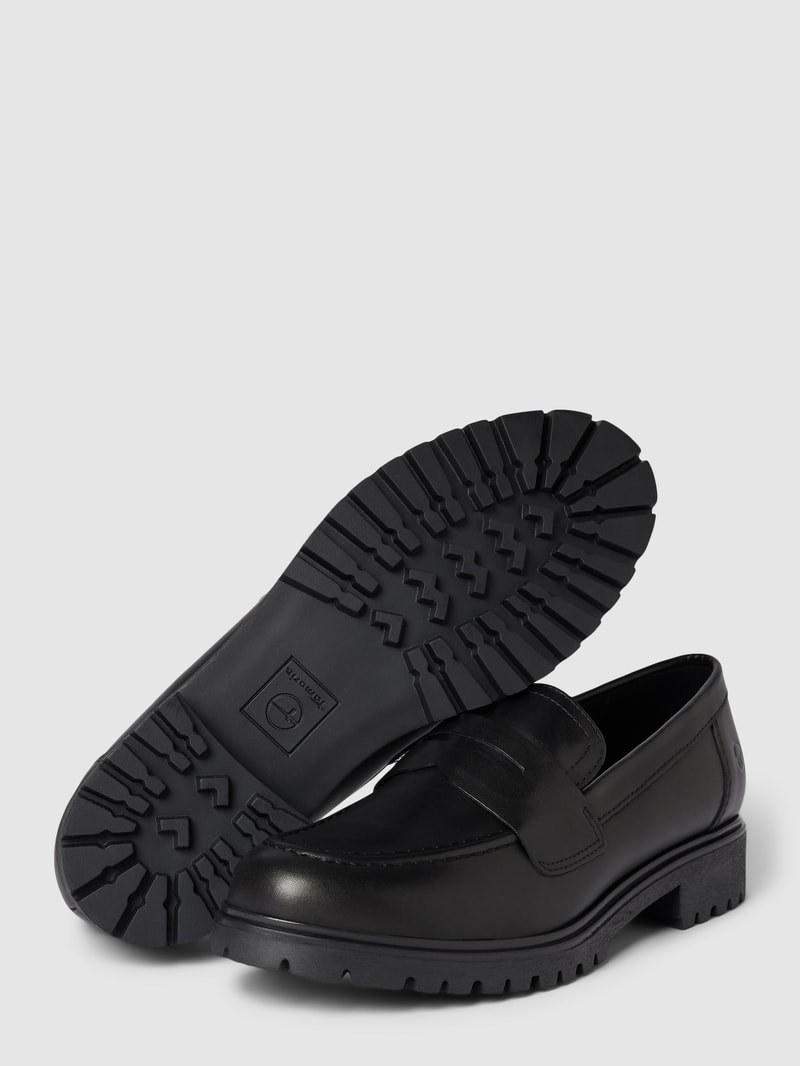 Loafer aus echtem Leder Modell in schwarz