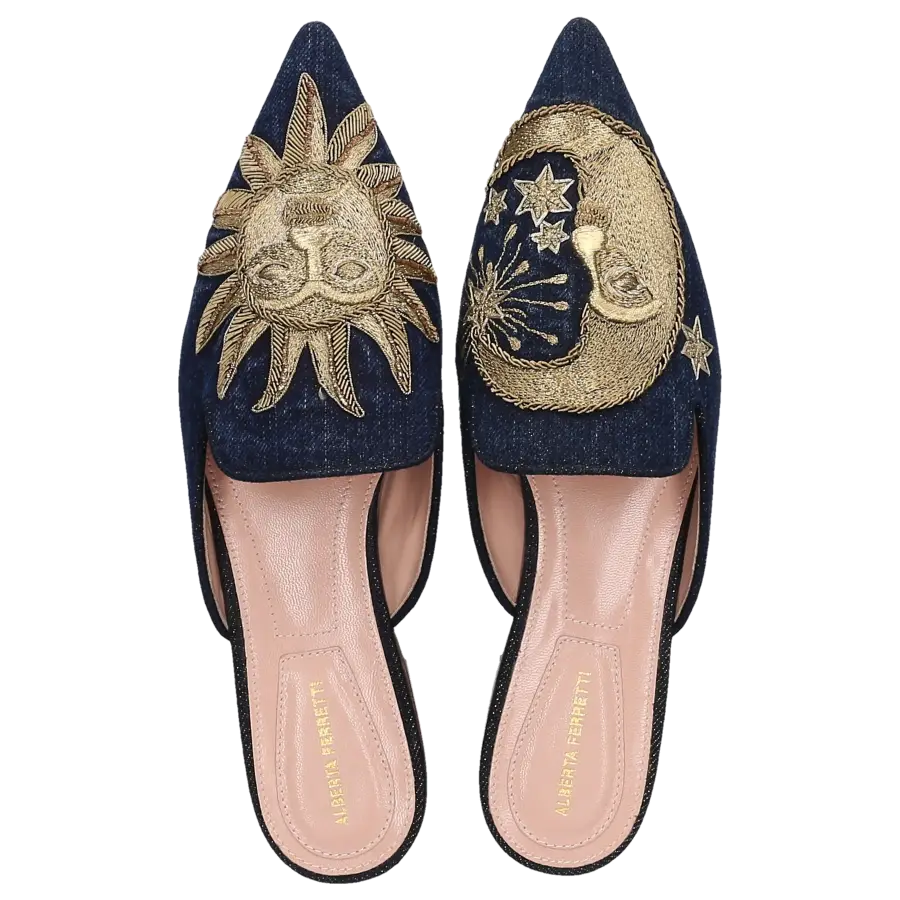 Alberta Ferretti - Pantoletten MIA SUN MOON Denim - blau