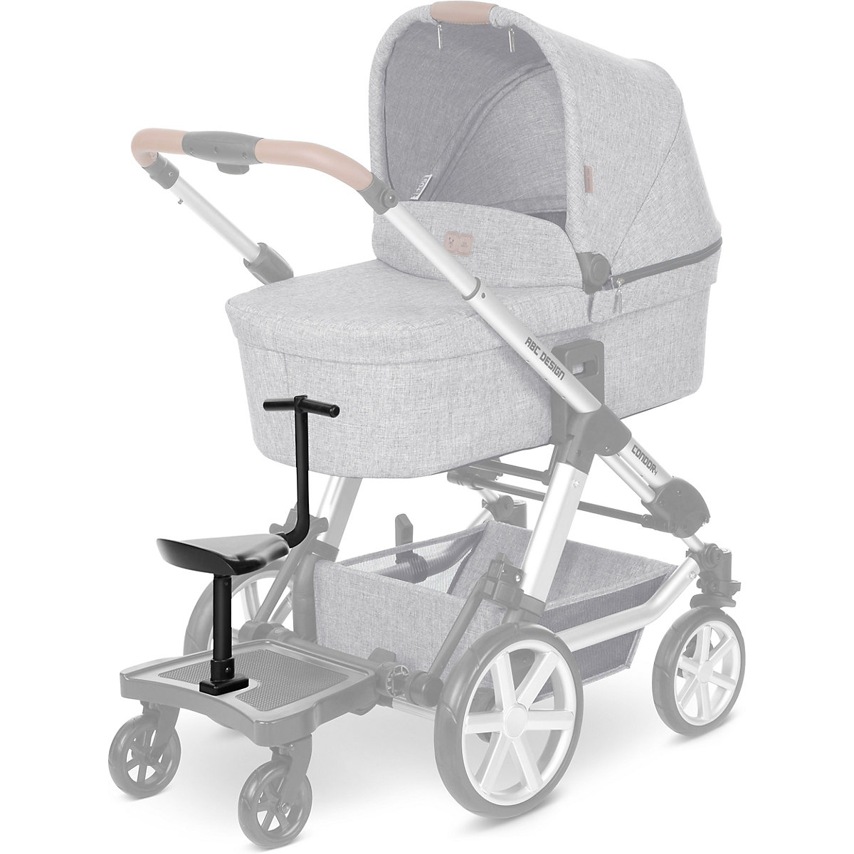 Trittbrett mit Sitz für Kinder, Kiddie Ride on 2, Set