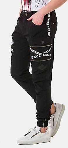 Cipo & Baxx Cargo-Hose mit trendigen Markenschriftzügen