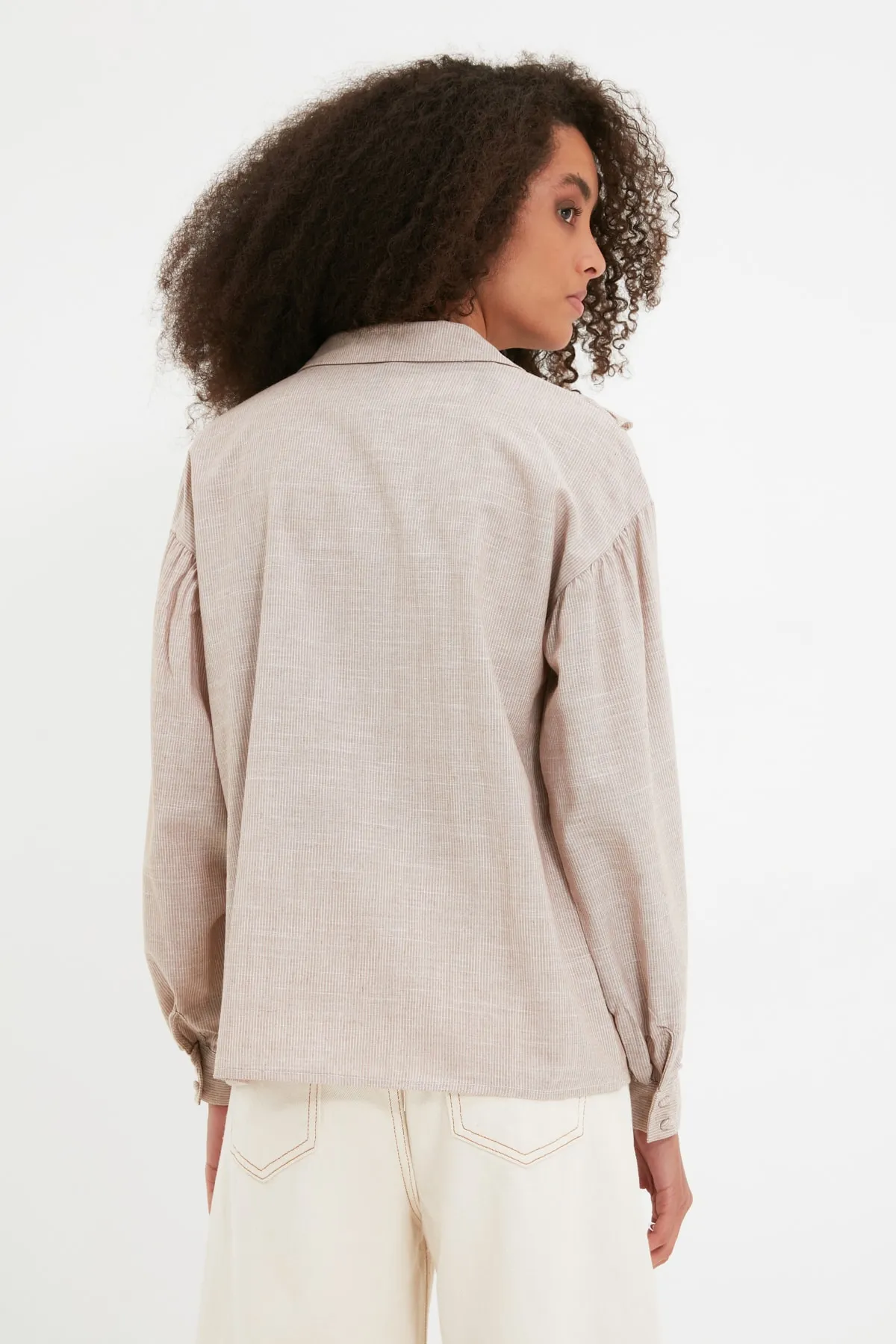 Trendyol Collection  Hemd - Beige - Regular Fit