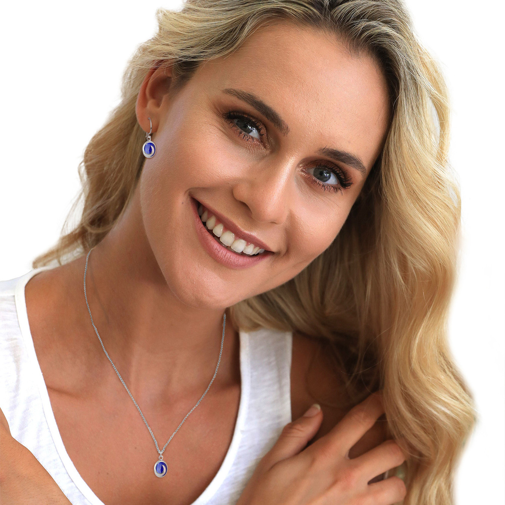 Elli Elli Ensemble de Bijoux Edelsteine 925 Sterling Silber Bijoux
