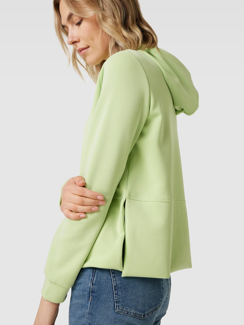 Hoodie in unifarbenem Design Modell 'Gammi' in hellgrün