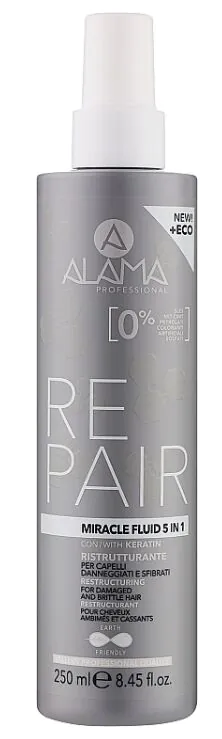 Alama Repair Magic Fluid 5 i 1, genopbygger, beskytter, lysner, giver glans, eliminerer spaltede spidser