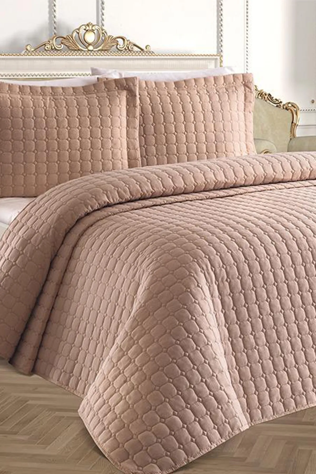 Çeyiz Diyarı  Estiva Tagesdecke für Doppelbett, Cappucino