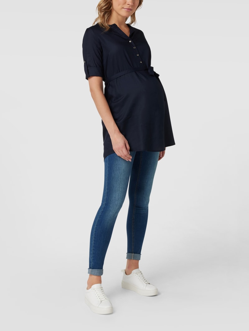 Umstands-Bluse aus Viskose in marineblau