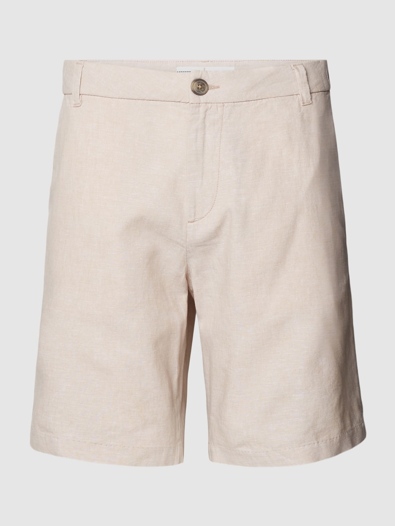 Bermuda mit Knopf- und Reißverschluss in beige