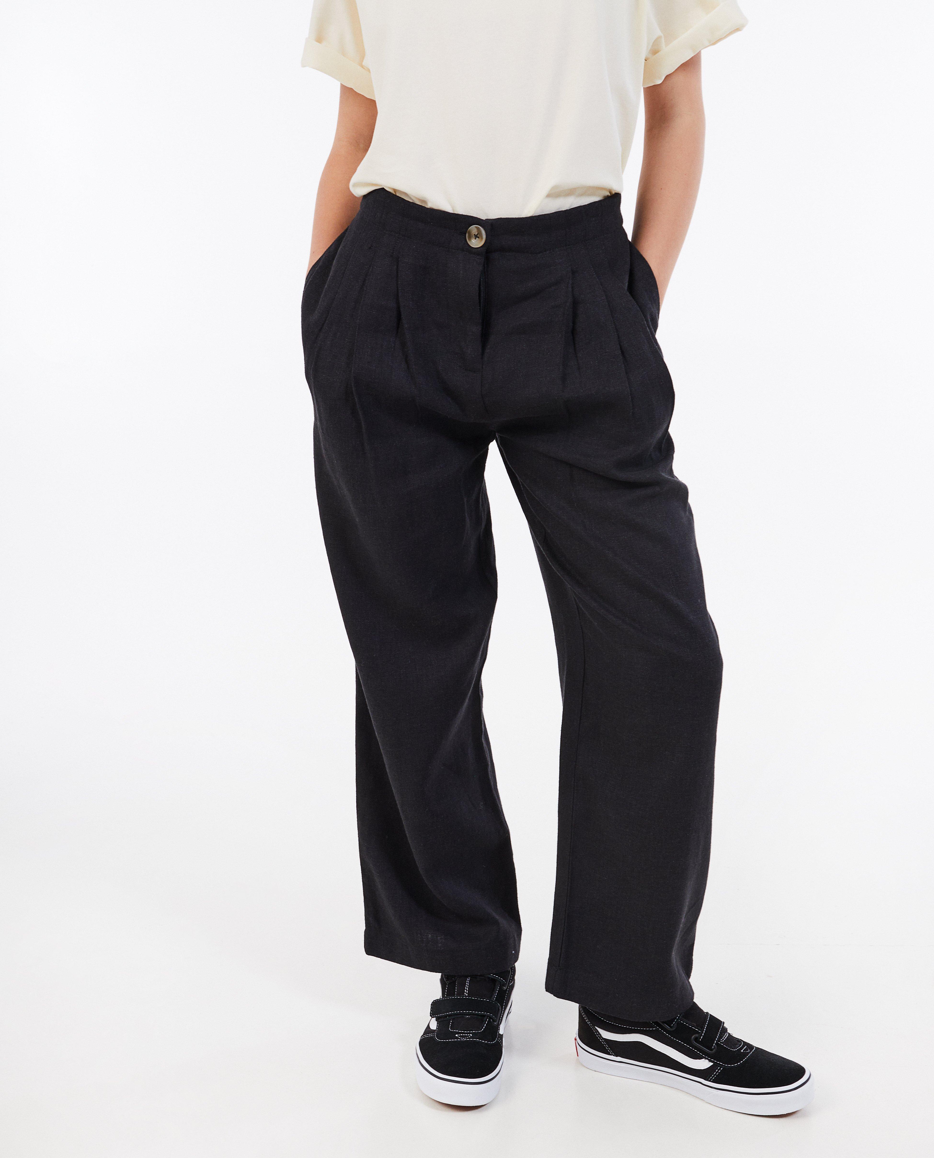 Pantaloni negri din amestec de in Fish & Chips