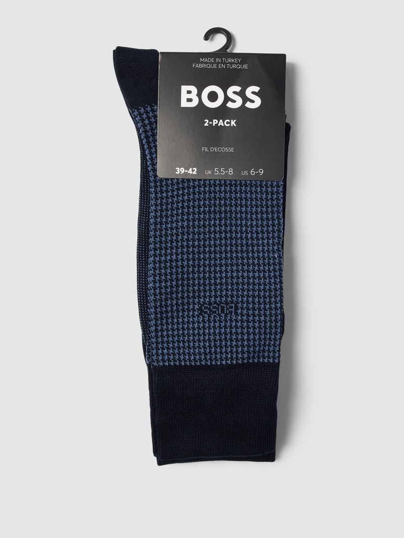 Socken mit Label-Detail im 2er-Pack in marineblau