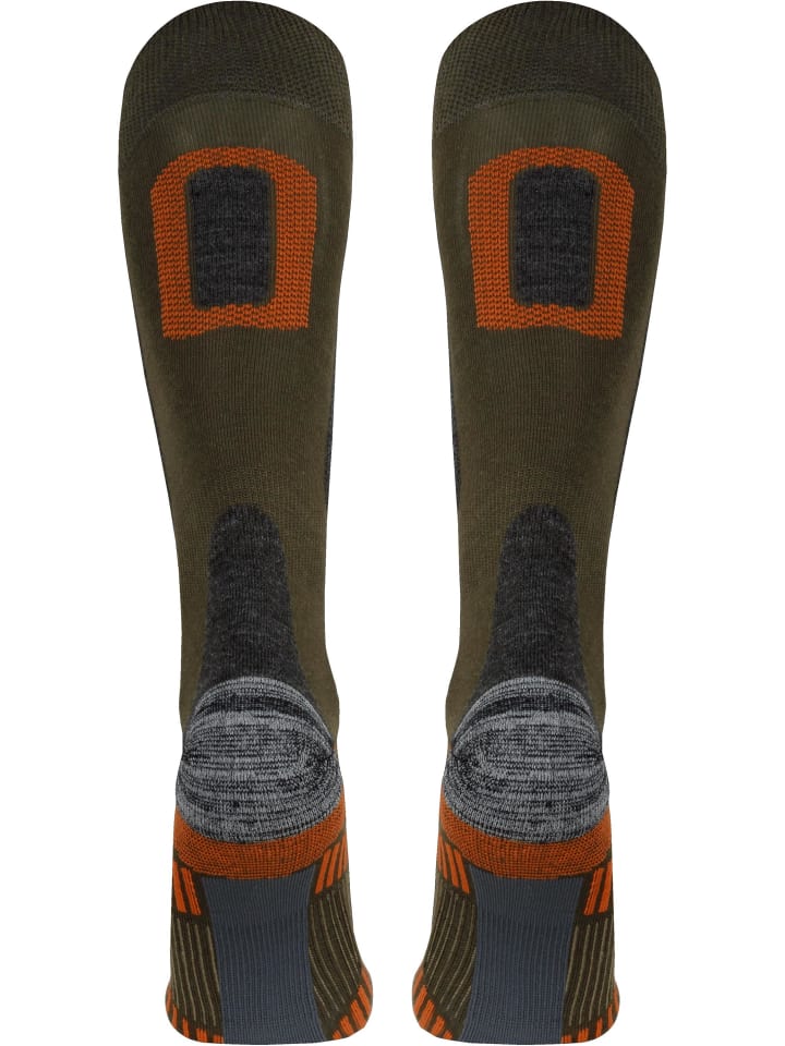 normani 2 bequeme Merino Trekking Kniestrümpfe mit Frotteesohle in Oliv günstig kaufen