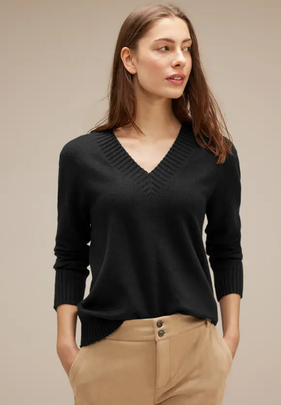 Street One Pullover mit V-Ausschnitt