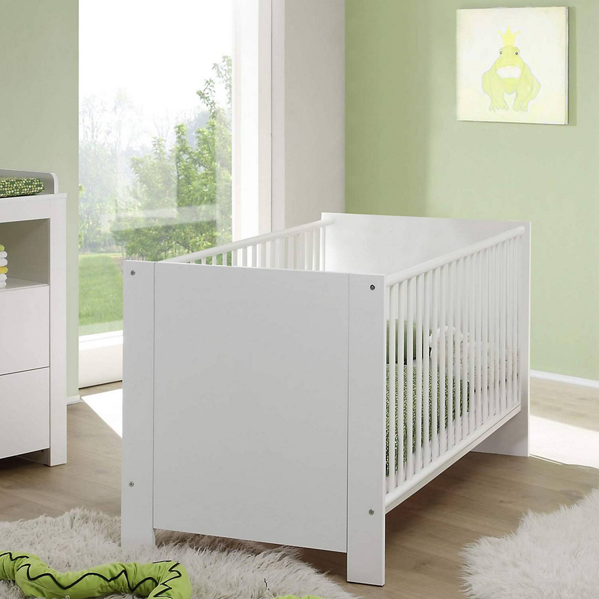 Babyzimmer Serie mit Wickelkommode OLBIA-19 in Weiß