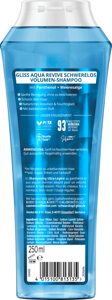 Shampoo Aqua Revive Schwerelos, 250 ml