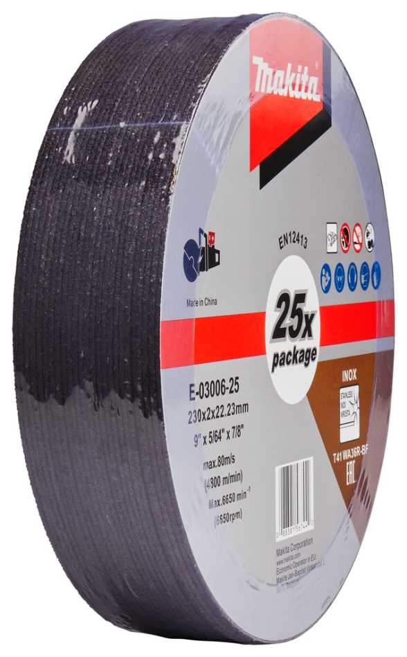 Makita Accessories E-03006-25 Rezalni disk 230 x 22,23 x 2,0 mm nerjaveče jeklo 25 kosov