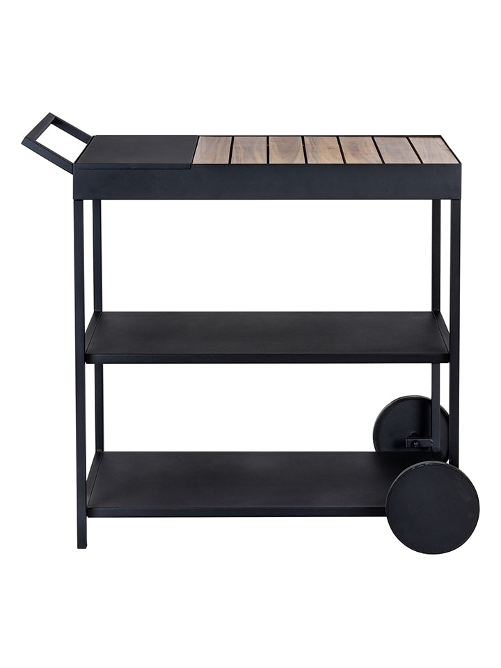 Wenko Servierwagen ''Miro'' in Schwarz/ Braun - (B)80 x (H)98 x (T)40 cm günstig kaufen onesize