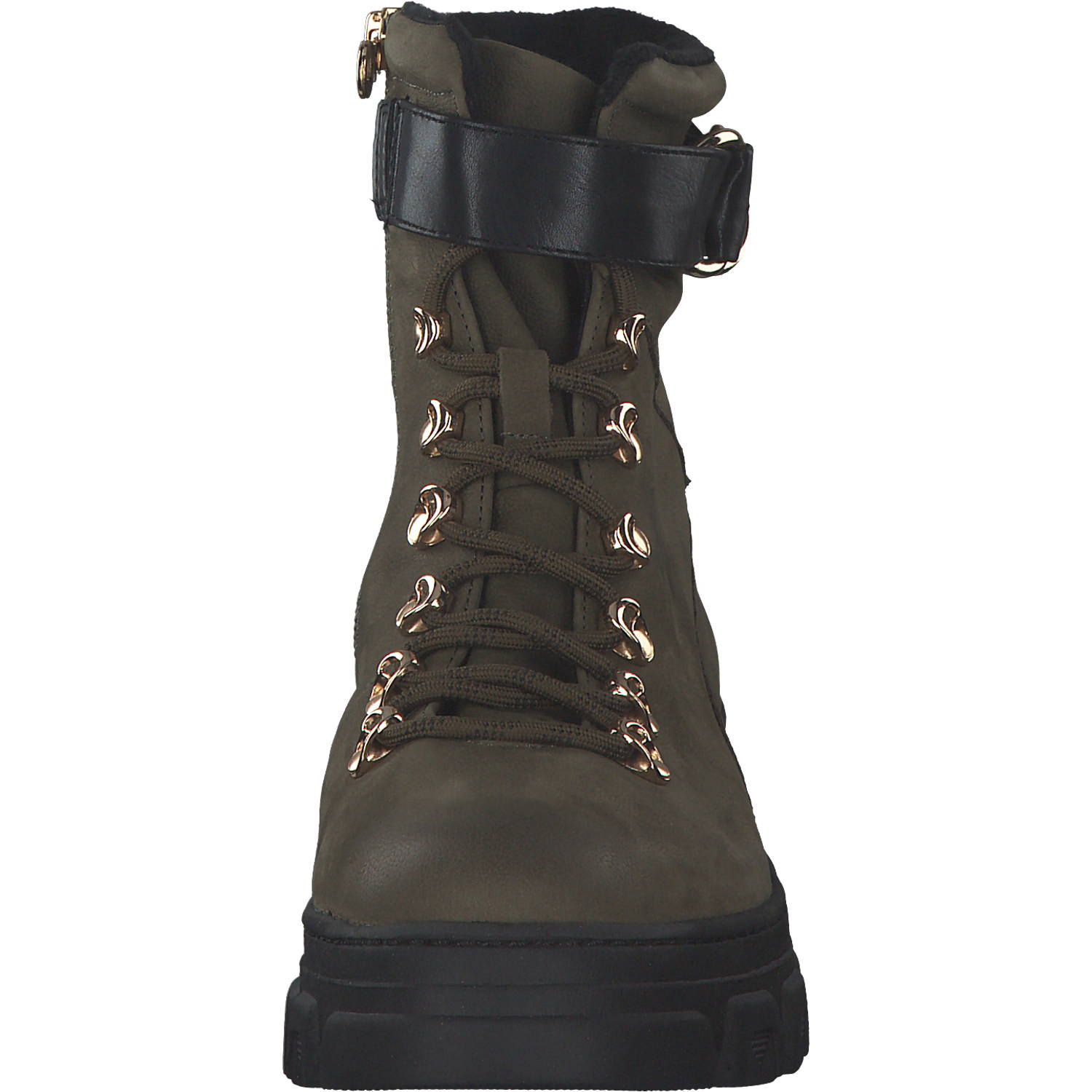 Tamaris 25213, Schnürstiefeletten, Damen, Olive/Black