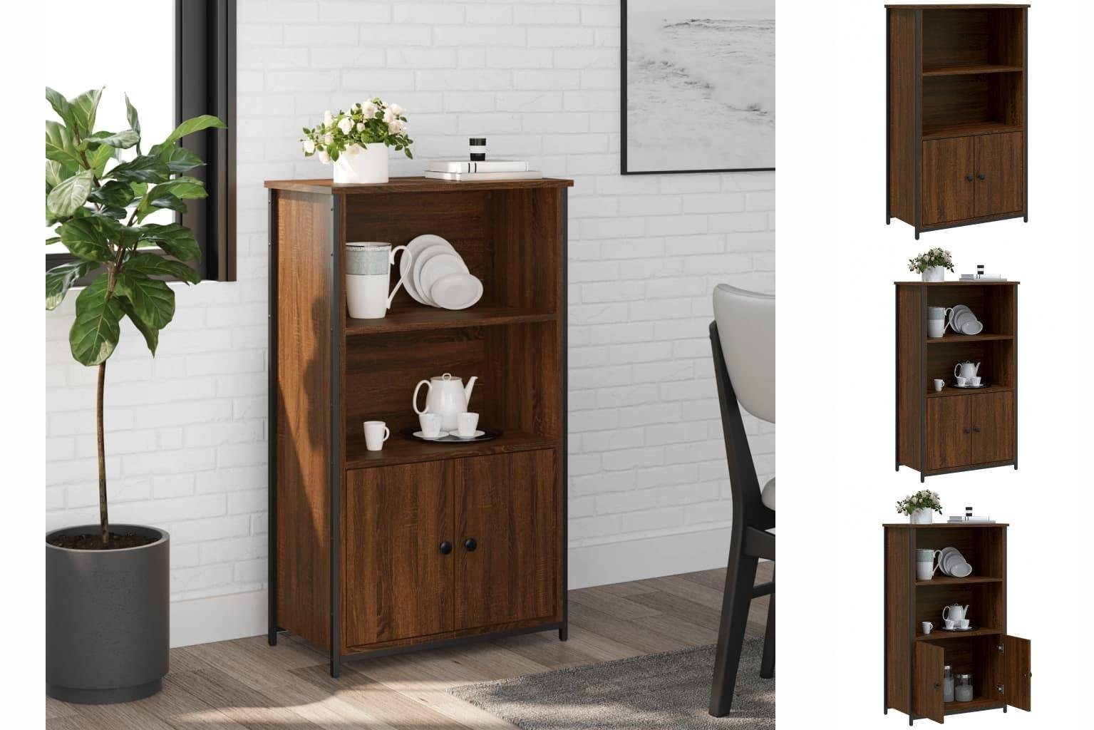 vidaXL Anrichte Highboard Braun Eichen-Optik 62x32x103,5 cm Holzwerkstoff