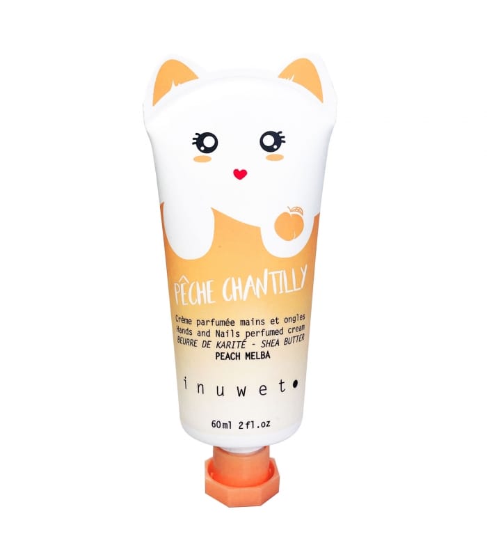INUWET-CREME MAINS OREILLES CHAT-Crème Parfumée pour les mains et ongles - parfum pêche